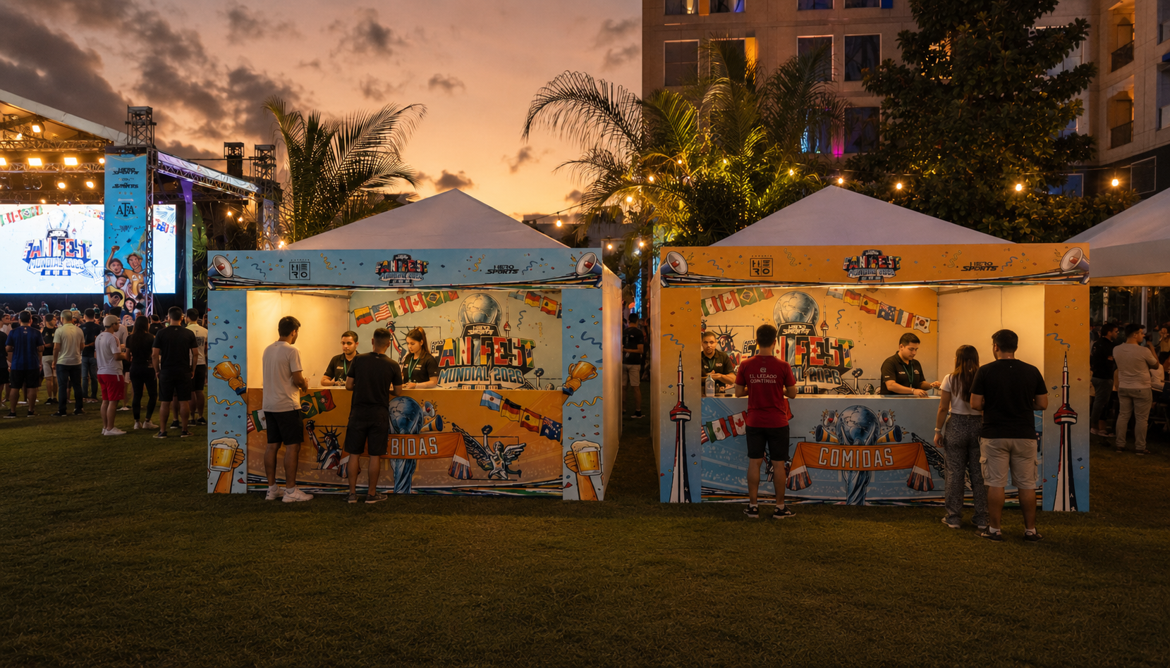 Carpas oficiales de Comidas y Bebidas del Fan Fest